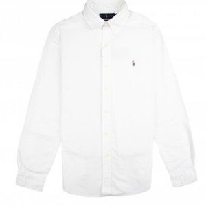 Ralph Lauren Long Sleeve Button Down Classic Cotton Shirt- LG